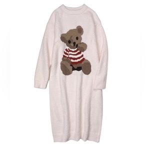 Pink bear Pajamas Dress/Fluffy/Soft/Warm